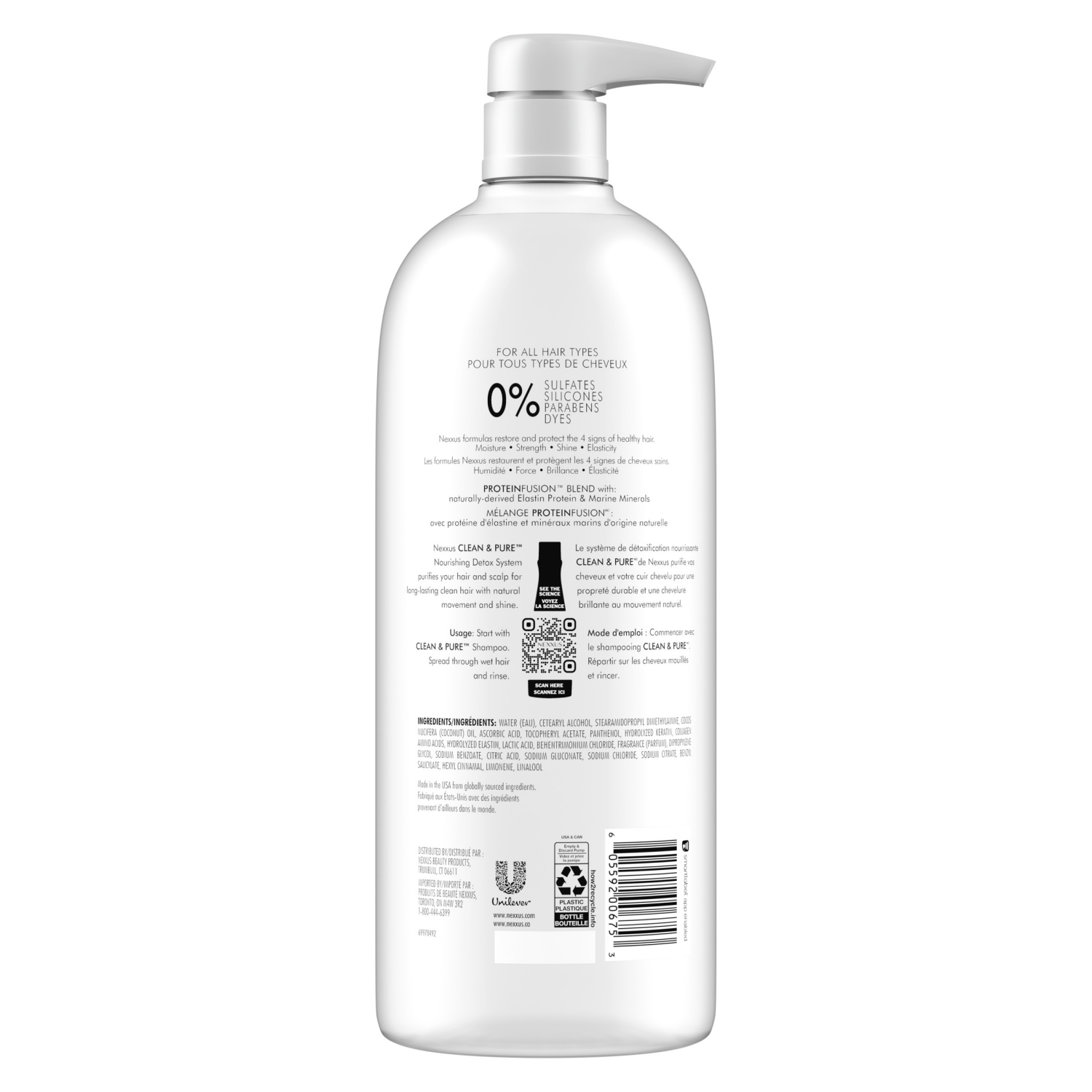 slide 6 of 7, Nexxus Clean and Pure Conditioner, With ProteinFusion, 33.8 oz, 33.8 fl oz