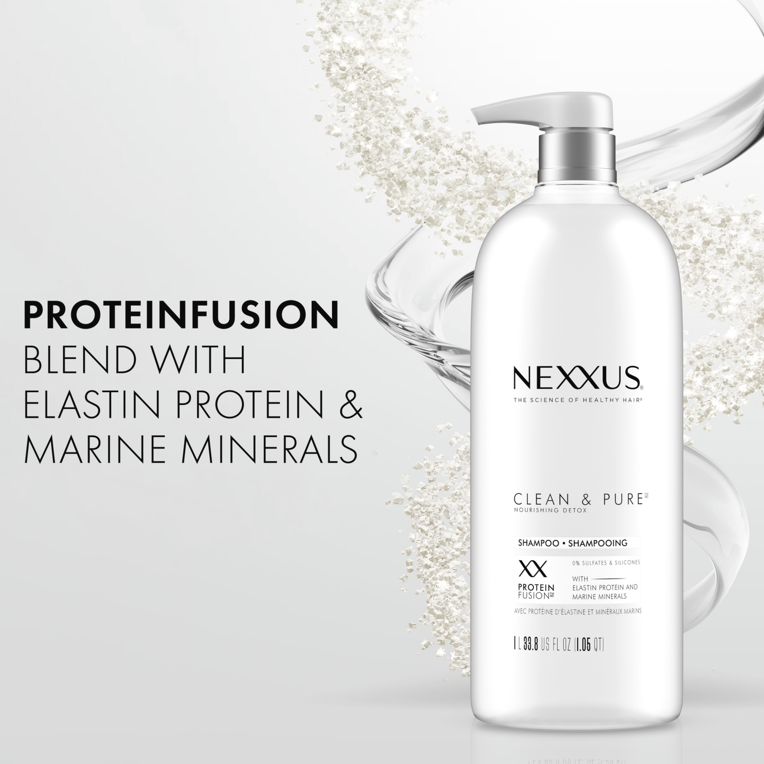 slide 4 of 8, Nexxus Clean and Pure Clarifying Shampoo, With ProteinFusion, 33.8 oz, 33.8 fl oz