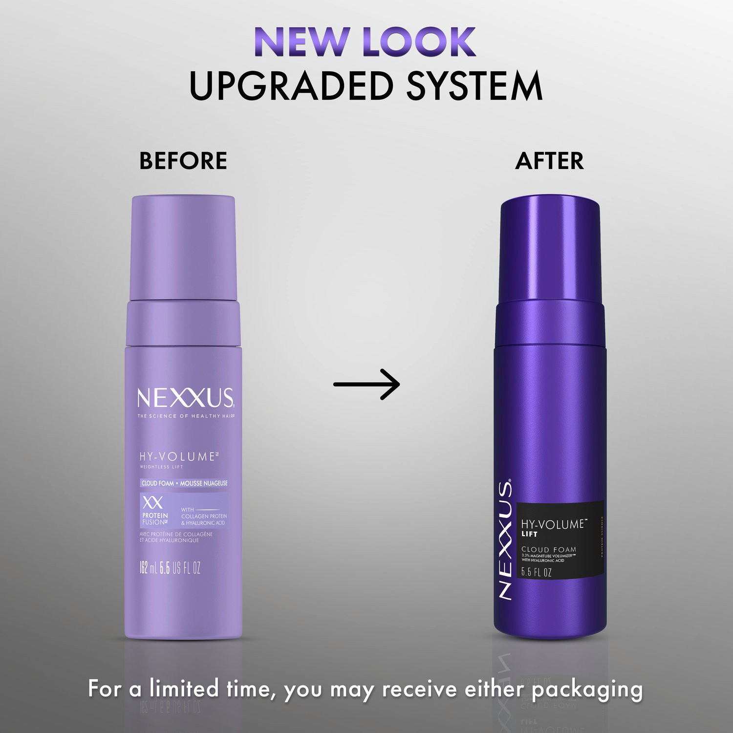 slide 4 of 6, Nexxus Hy-Volume Leave-In Foam 4P 5.5Z, 5.5 oz