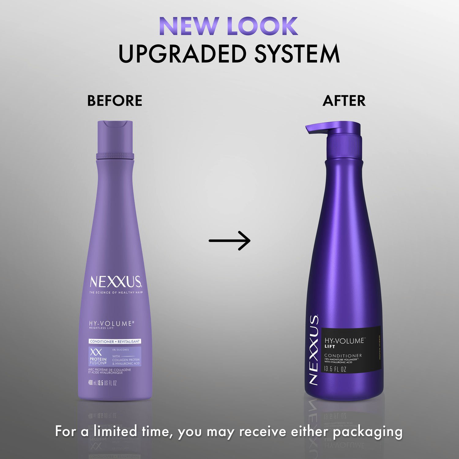 slide 7 of 9, Nexxus HY-VOLUME Weightless Lift Conditioner PROTEIN FUSION with Collagen Protein & Hyaluronic Acid 13.5 Fl Oz, 13.5 fl oz