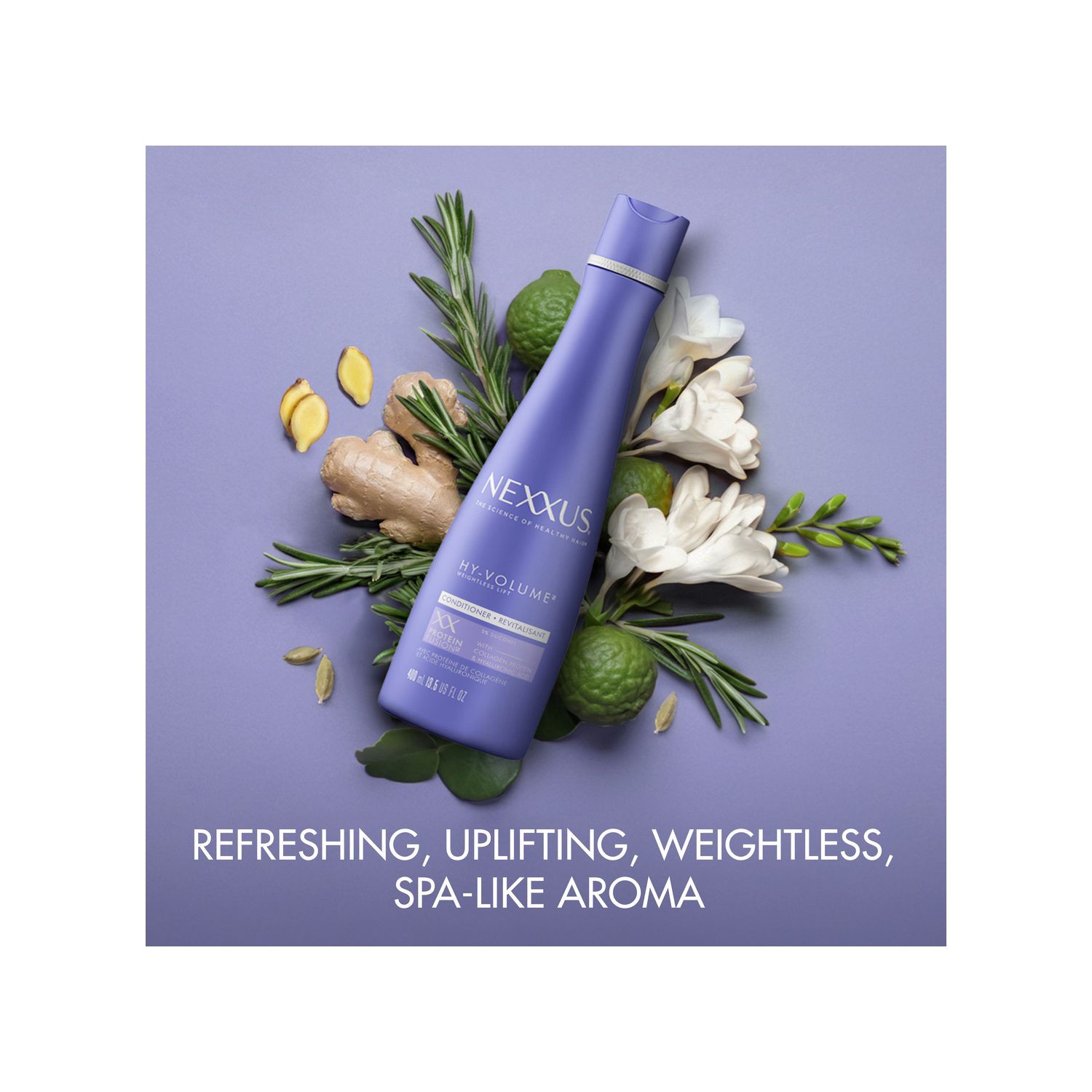 slide 5 of 9, Nexxus HY-VOLUME Weightless Lift Conditioner PROTEIN FUSION with Collagen Protein & Hyaluronic Acid 13.5 Fl Oz, 13.5 fl oz