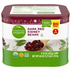 Simple Truth Organic Dark Red Kidney Beans 4Ct