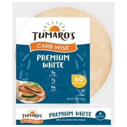 Tumaro's Carb Wise Premium White Wraps 8 ea