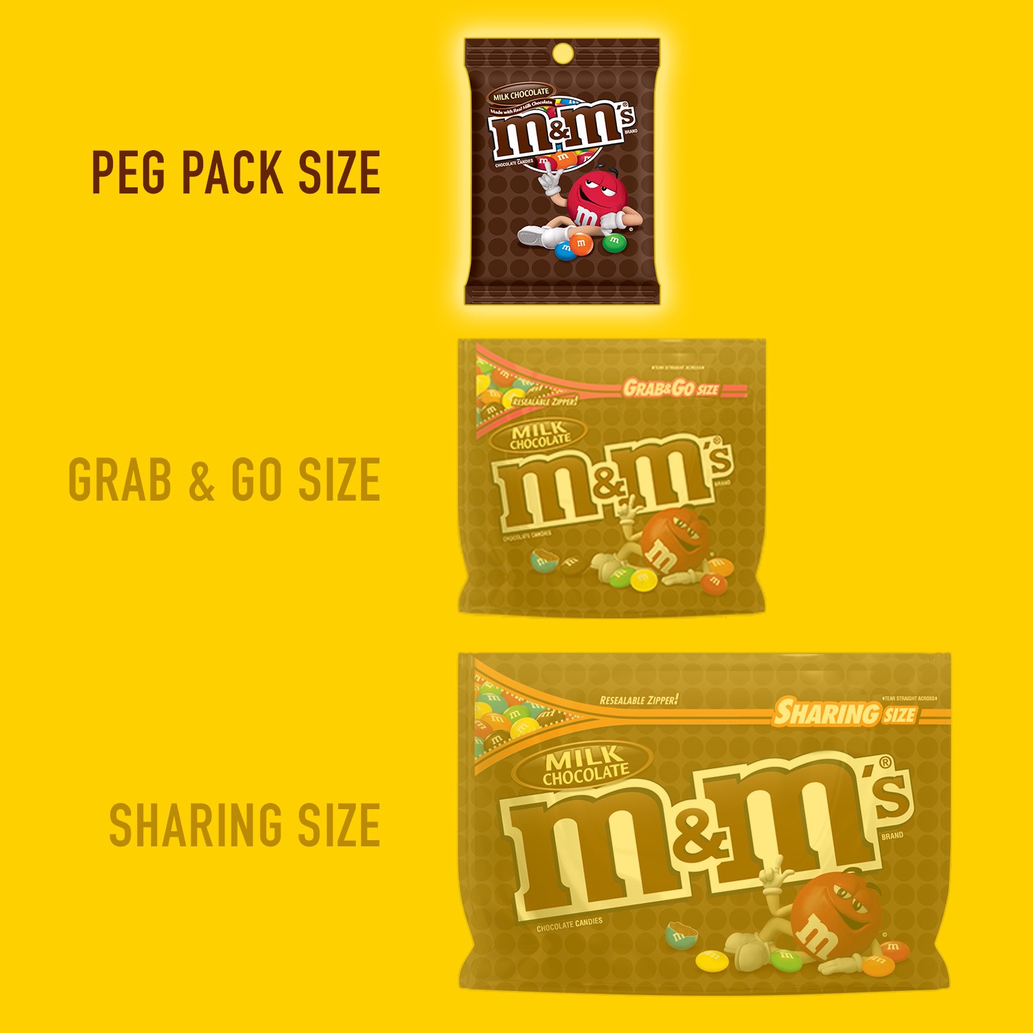 slide 2 of 3, M&M's, Milk Chocolate Candy Peg Bag, 2.83 Oz, 2.83 oz