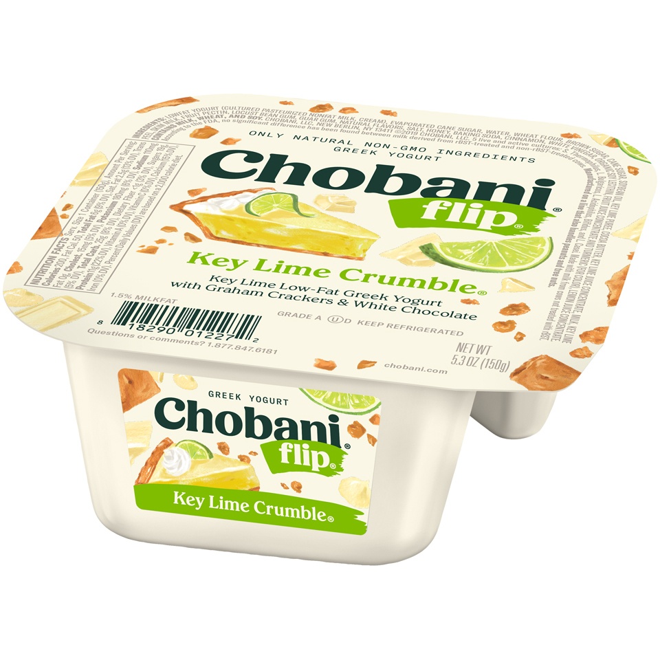 slide 3 of 8, Chobani Flip Key Lime Crumble Low-Fat Greek Yogurt, 5.3 oz