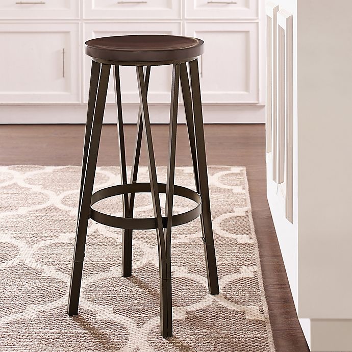 slide 2 of 3, Pulaski Adjustable Metal Bar Stool - Bronze, 1 ct