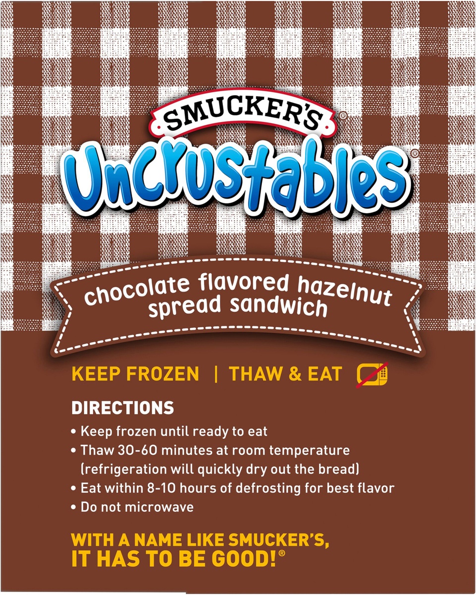 Smucker's Uncrustables Chocolate Flavored Hazelnut Spread Sandwich 10
