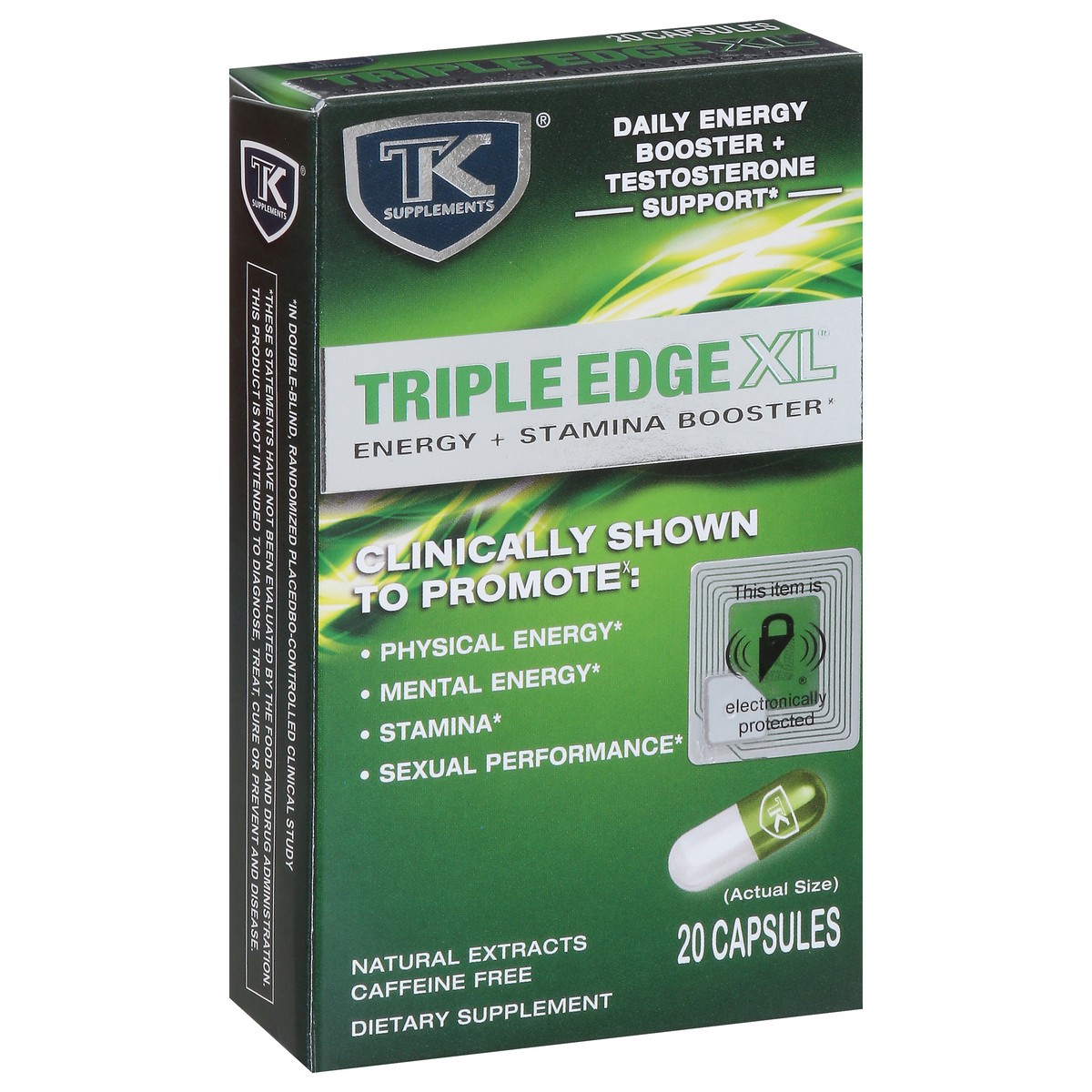 slide 6 of 9, TK Supplements Triple Edge XL Energy + Stamina Booster 20 ea, 20 ct