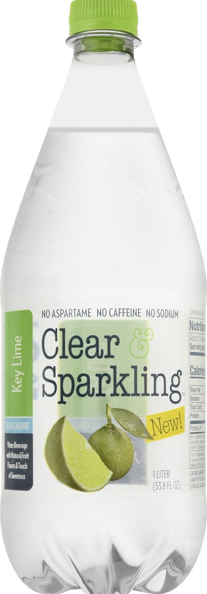 slide 2 of 13, Clear & Sparkling Key Lime Water Beverage - 1 l, 1 l