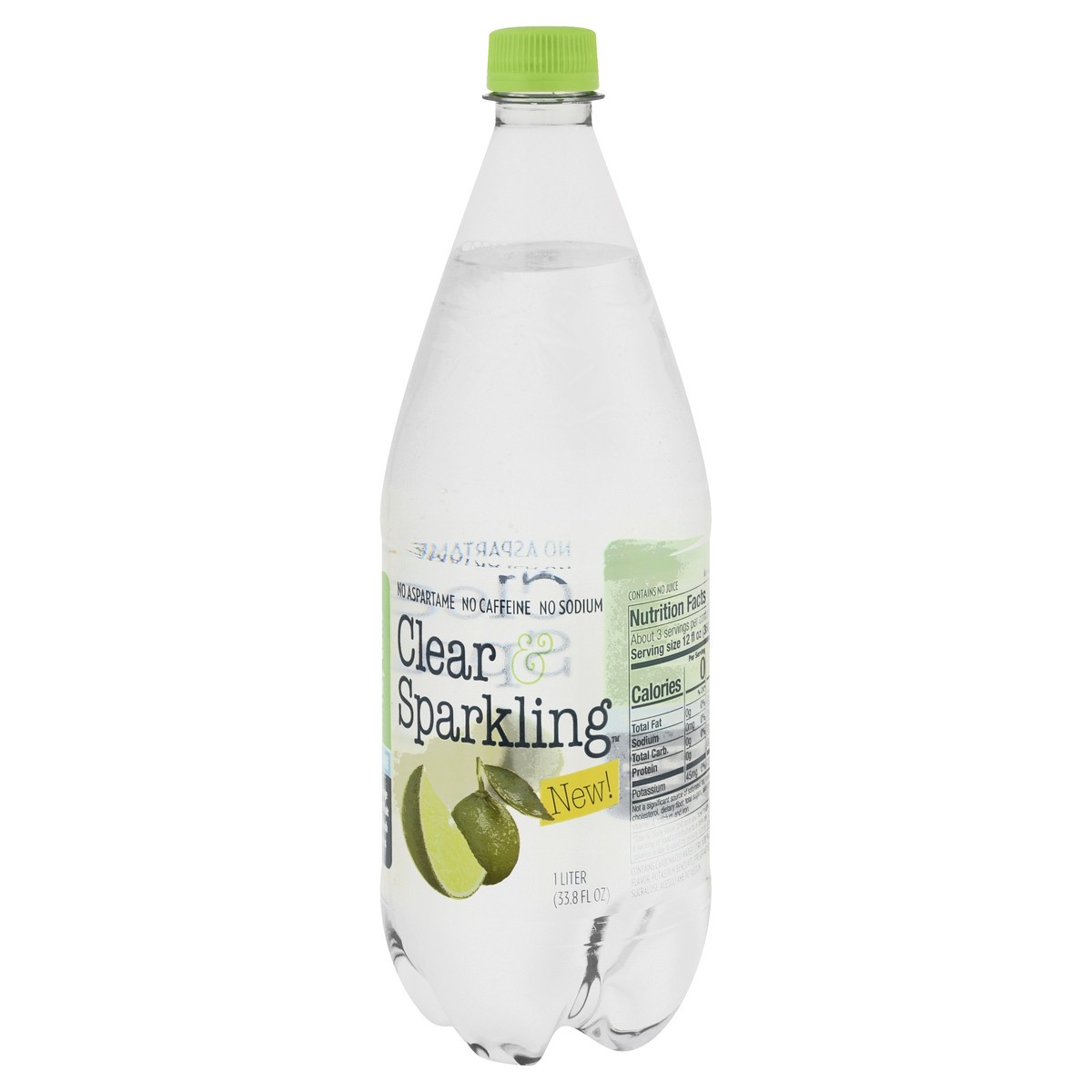 slide 12 of 13, Clear & Sparkling Key Lime Water Beverage - 1 l, 1 l