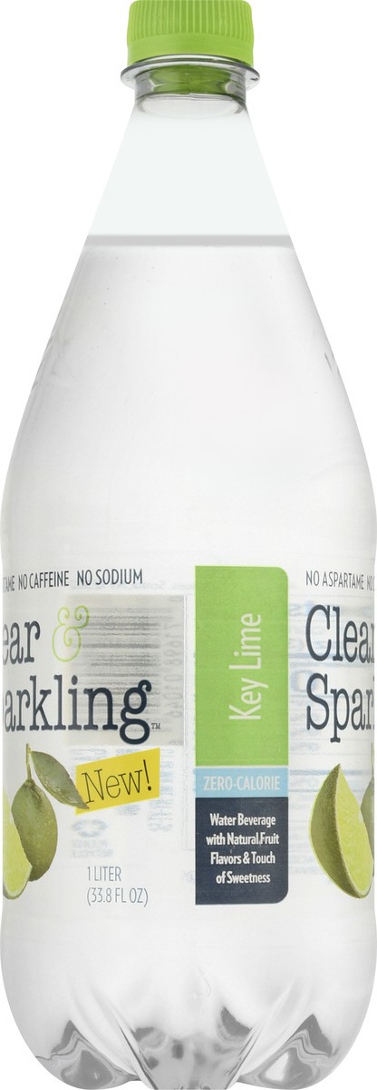 slide 6 of 13, Clear & Sparkling Key Lime Water Beverage - 1 l, 1 l
