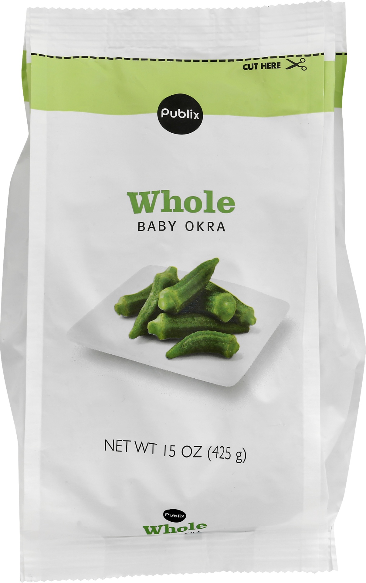 slide 1 of 1, Publix Whole Baby Okra, 15 oz