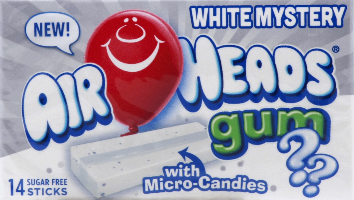 slide 4 of 4, Airheads Gum - White Mystery, 14 ct