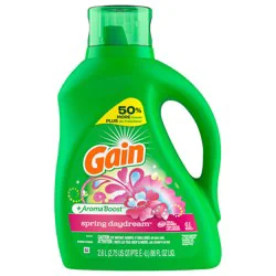 Gain + Aroma Boost Liquid Laundry Detergent, Spring Daydream Scent, 61 Loads, HE Compatible