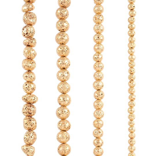 slide 1 of 3, Mixed Lava Beads By Bead Landing, 4mm-10mm