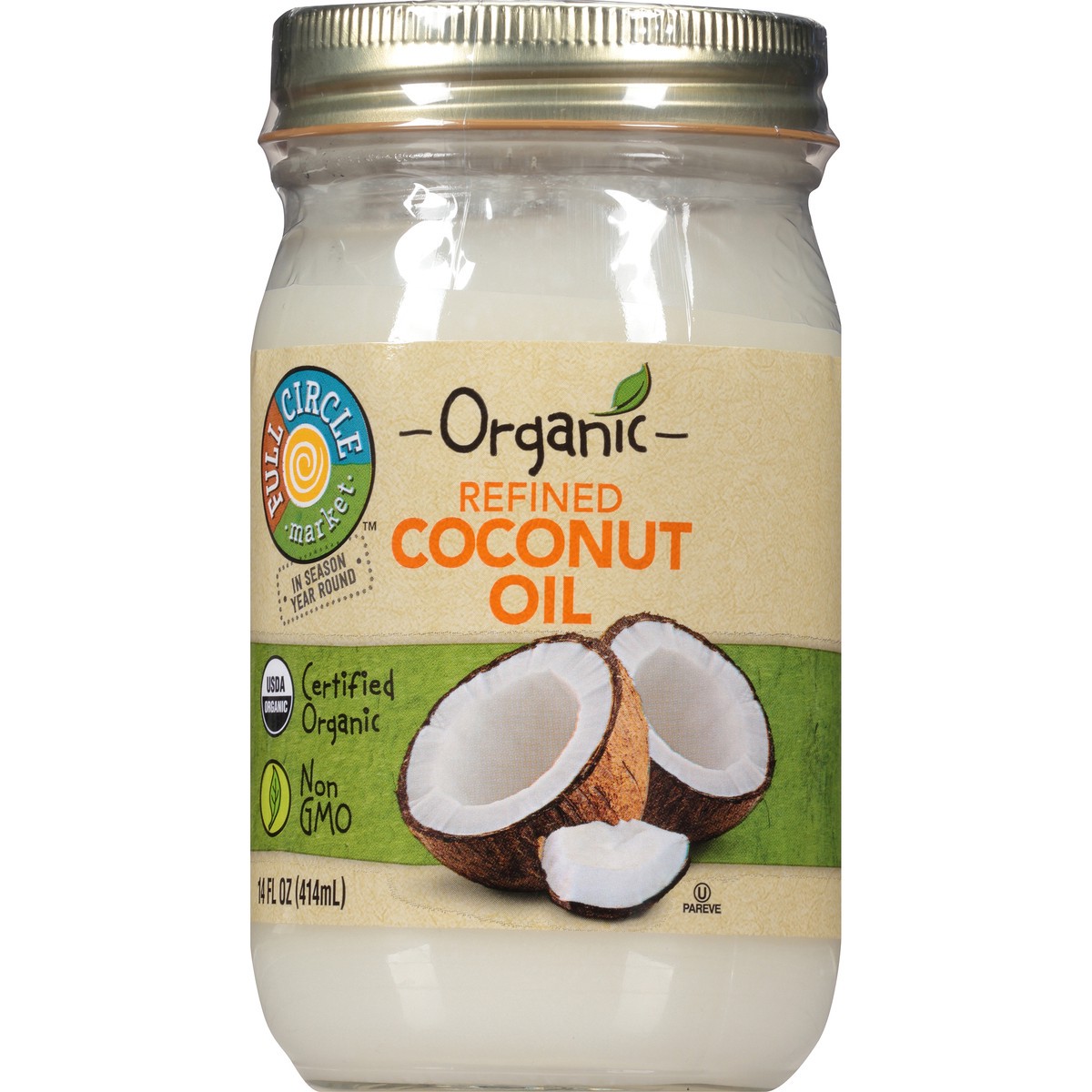 slide 9 of 9, Full Circle Market Refined Coconut Oil, 14 fl oz