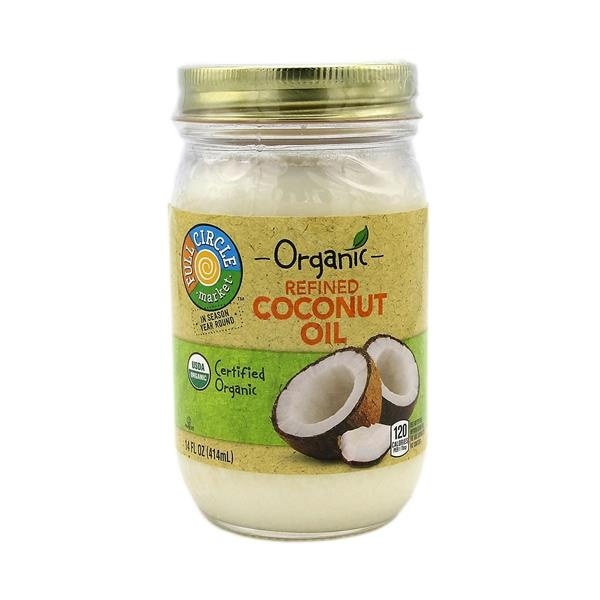 slide 1 of 1, Full Circle Market Refined Coconut Oil, 14 oz