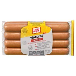 Oscar Mayer Natural Selects Bun-Length Angus Beef Uncured Beef Franks Hot Dogs, 8 ct. Pack