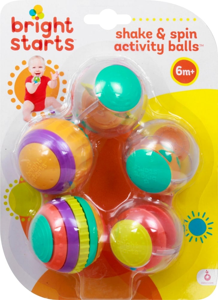 slide 1 of 1, Bright Starts Shake and Spin Activity Balls, 2.32 in