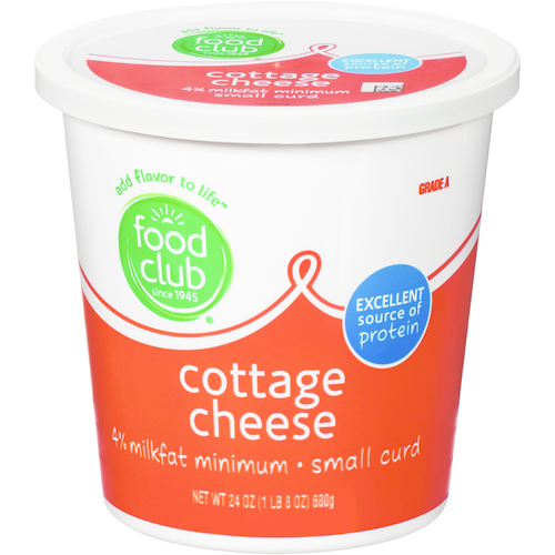 slide 1 of 1, Food Club 4% Small Curd Cottage Cheese, 6.7 oz