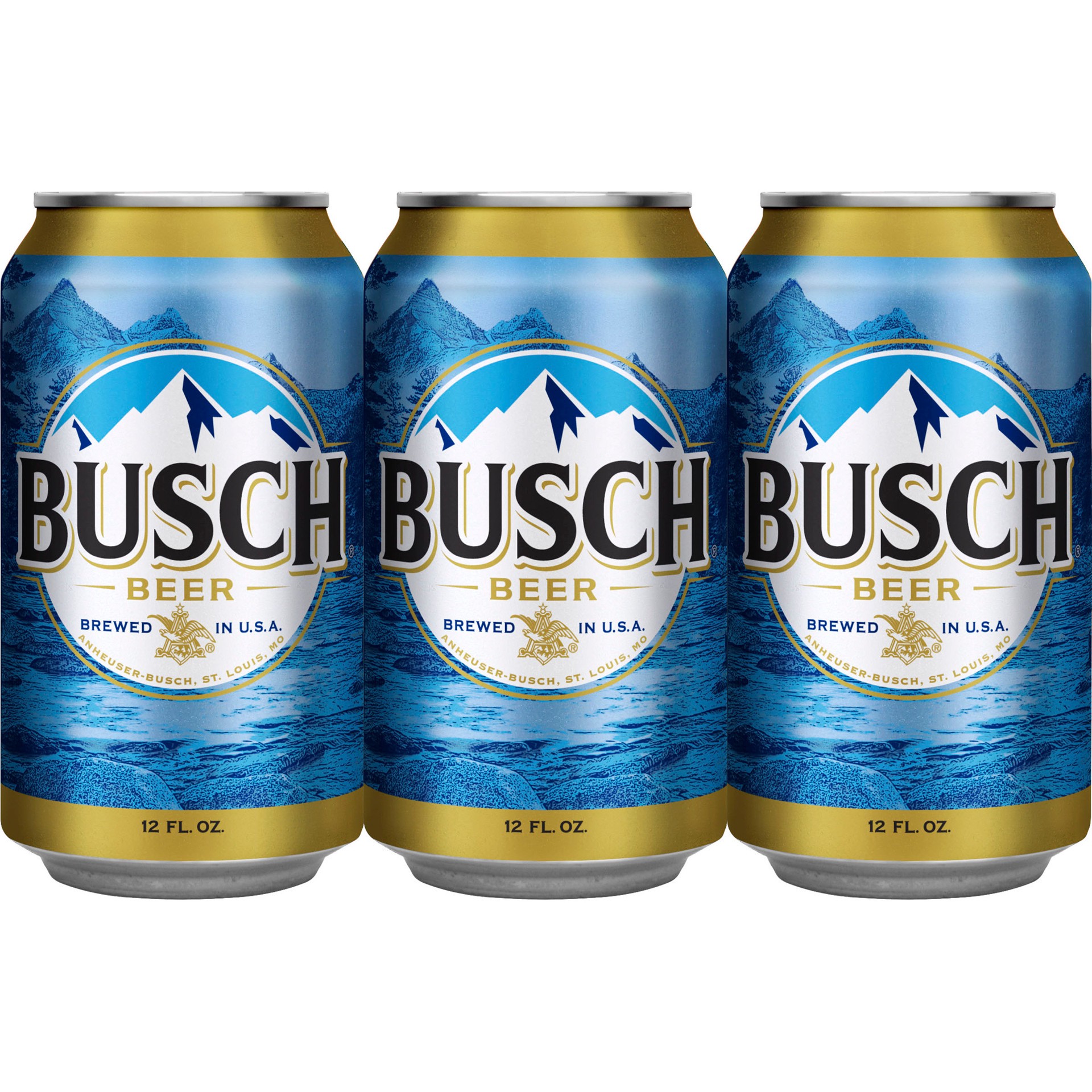 slide 1 of 2, Busch Beer, 6 Pack 12 fl. oz. Cans, 12 oz