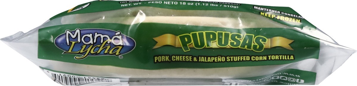 slide 5 of 13, Mama Lycha Pork, Cheese & Jalapeno Stuffed Corn Tortilla 4 ea, MED/LG
