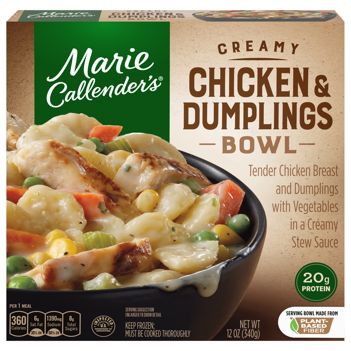 slide 1 of 5, Marie Callender's Creamy Chicken & Dumplings Bowl 12 oz, 12 oz