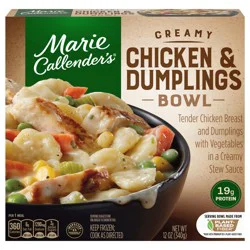 Marie Callender's Creamy Chicken and Dumplings Bowl, Frozen Meal, 12 oz.