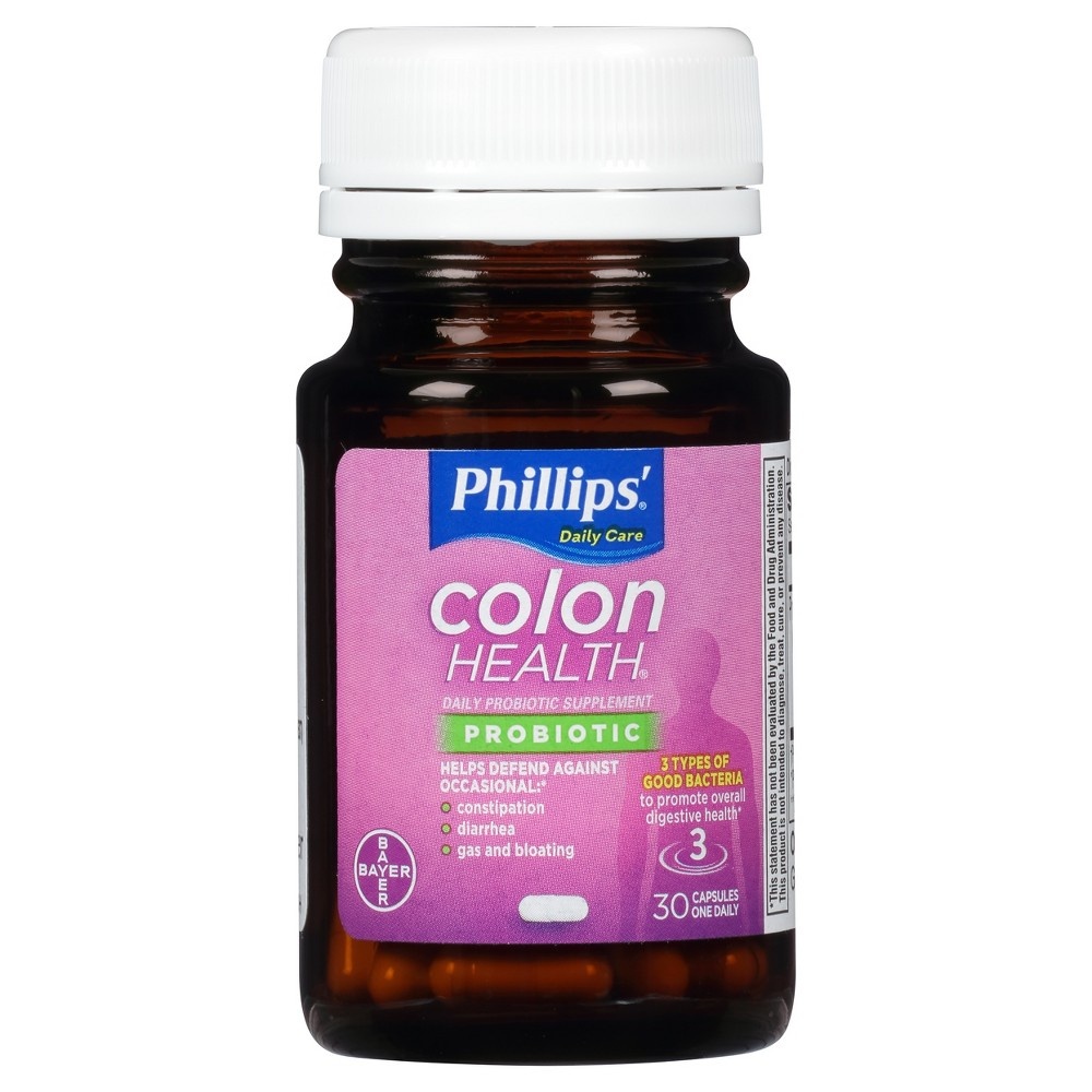 slide 3 of 5, Phillips' Probiotic Colon Health Digestive Health Daily Supplement Capsules - 30ct, 30 ct