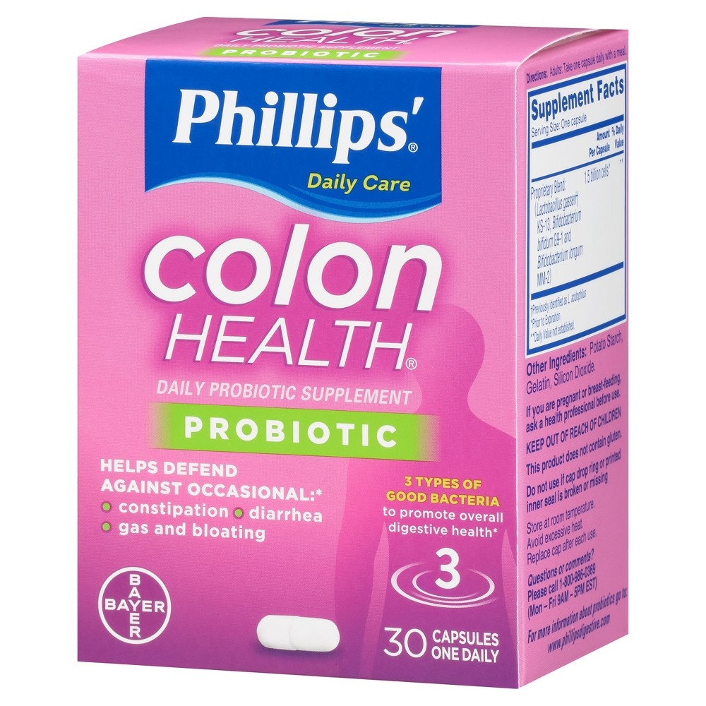 slide 5 of 5, Phillips' Probiotic Colon Health Digestive Health Daily Supplement Capsules - 30ct, 30 ct