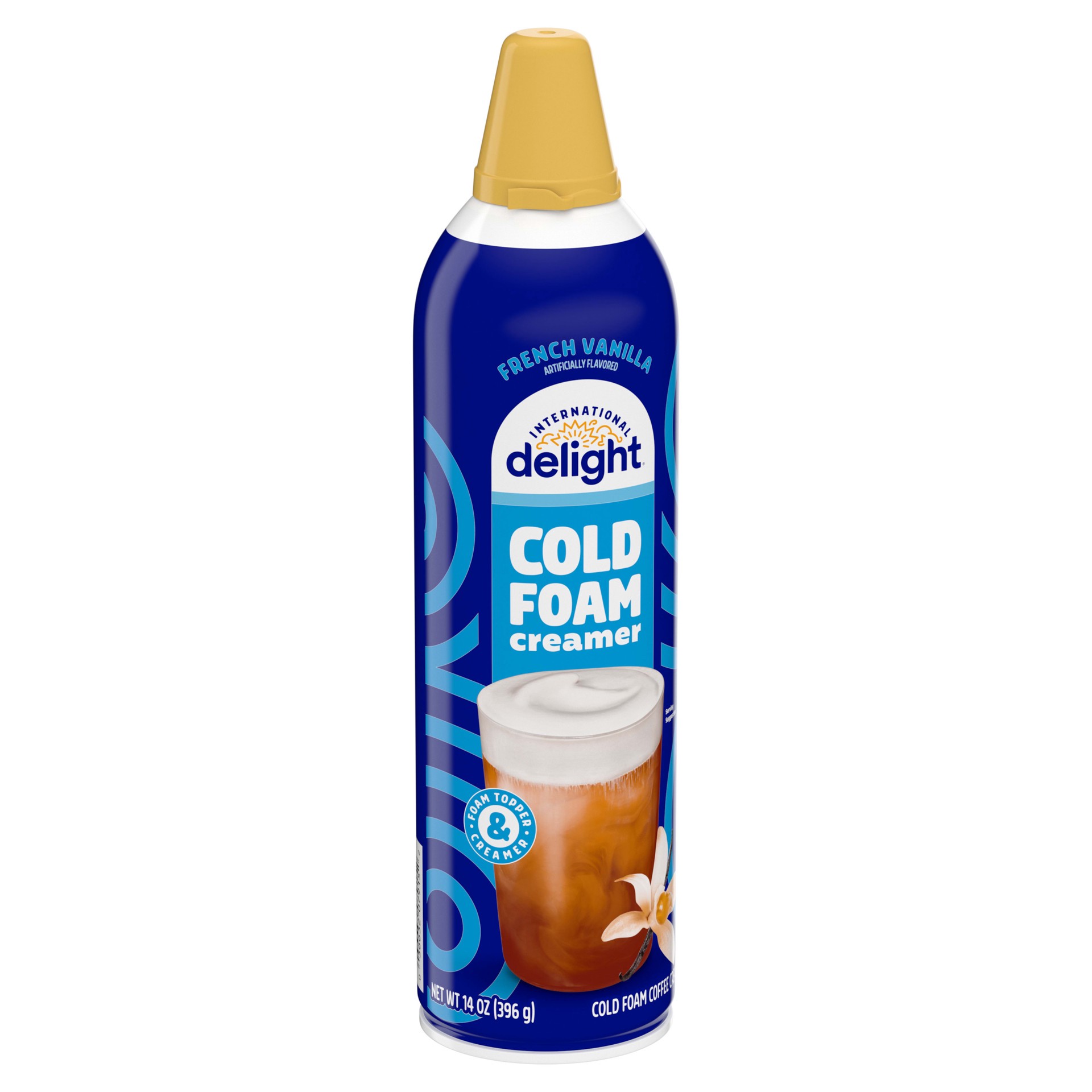 slide 3 of 5, International Delight Cold Foam Coffee Creamer, French Vanilla, 14 OZ Can, 14 oz