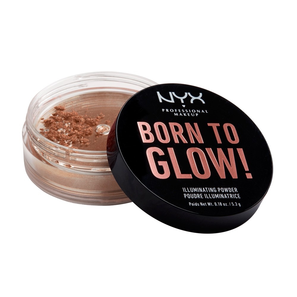 slide 2 of 3, NYX Professional Makeup Born to Glow Illuminating Powder Desert Night, 0.18 oz