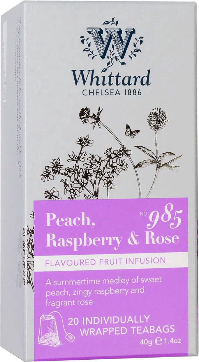 slide 1 of 1, Whittard Peach, Raspberry & Rose Teabags, 20 ct