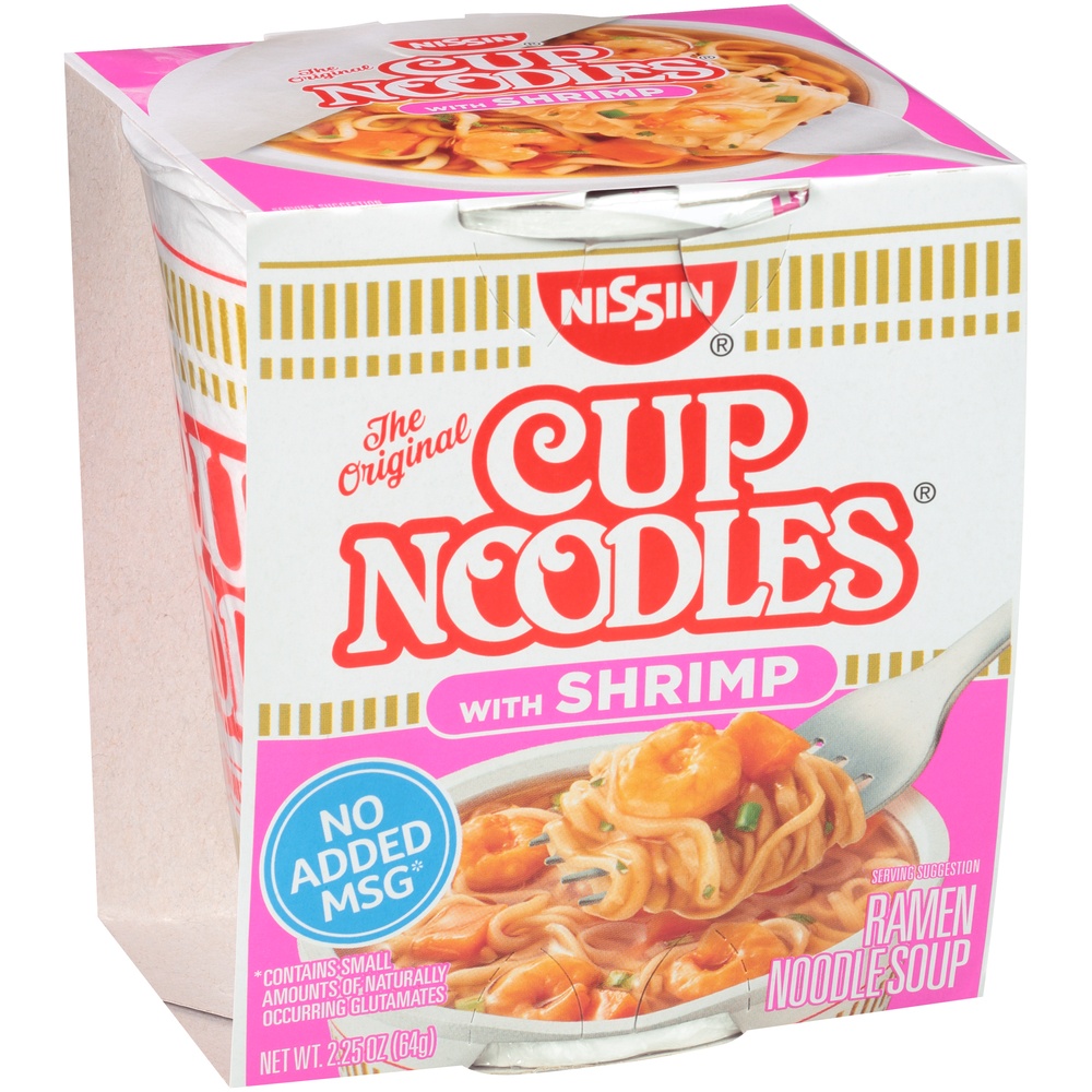 slide 2 of 8, Nissin Cup Noodles Shrimp Ramen Noodle Soup 2.25 oz, 2.25 oz