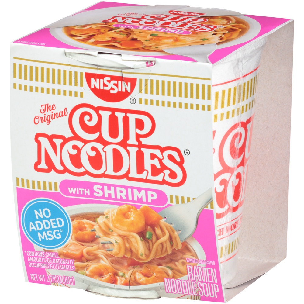 slide 3 of 8, Nissin Cup Noodles Shrimp Ramen Noodle Soup 2.25 oz, 2.25 oz