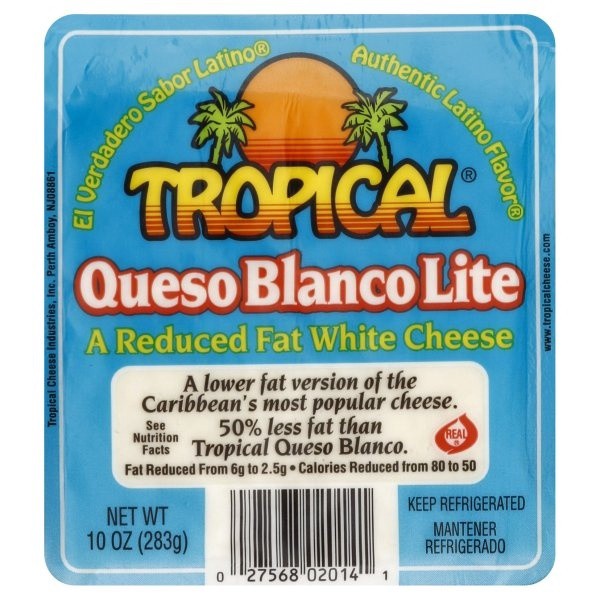 slide 1 of 1, Tropical Queso Blanco Lite, 10 oz