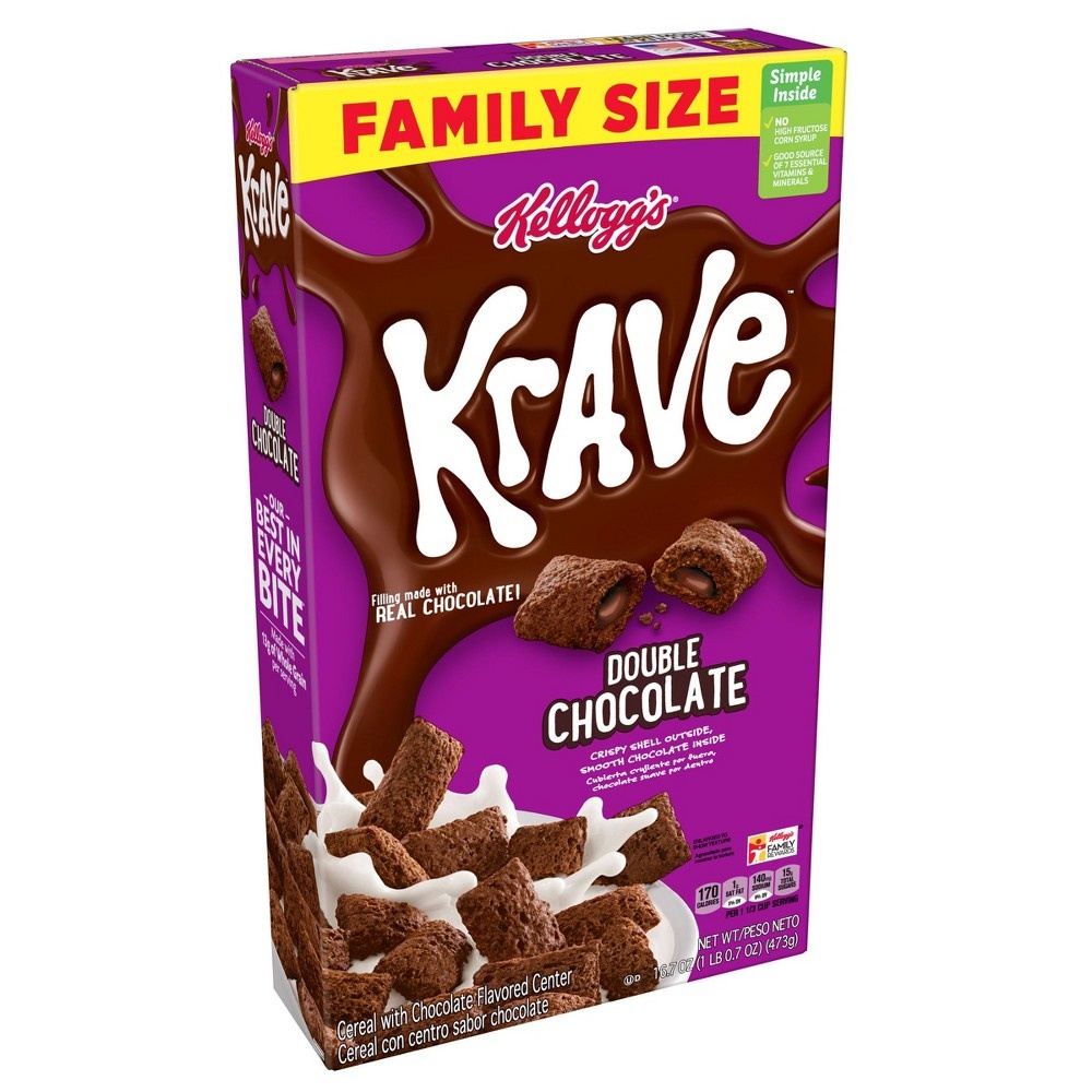slide 3 of 5, Krave Double Chocolate Breakfast Cereal, 16.7 oz