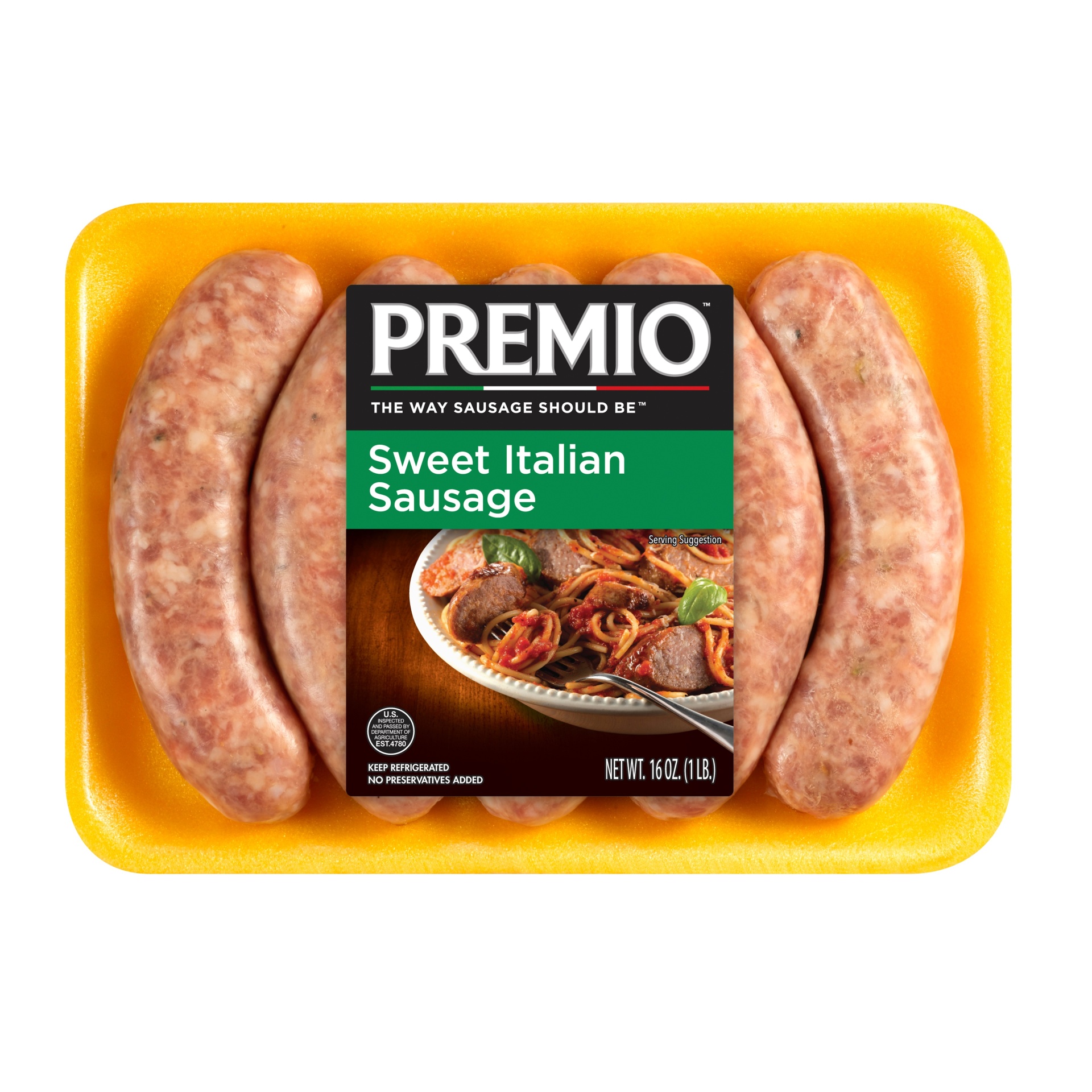 Premio Sweet Italian Sausage Links 16oz/5ct 16 oz, 5 ct Shipt