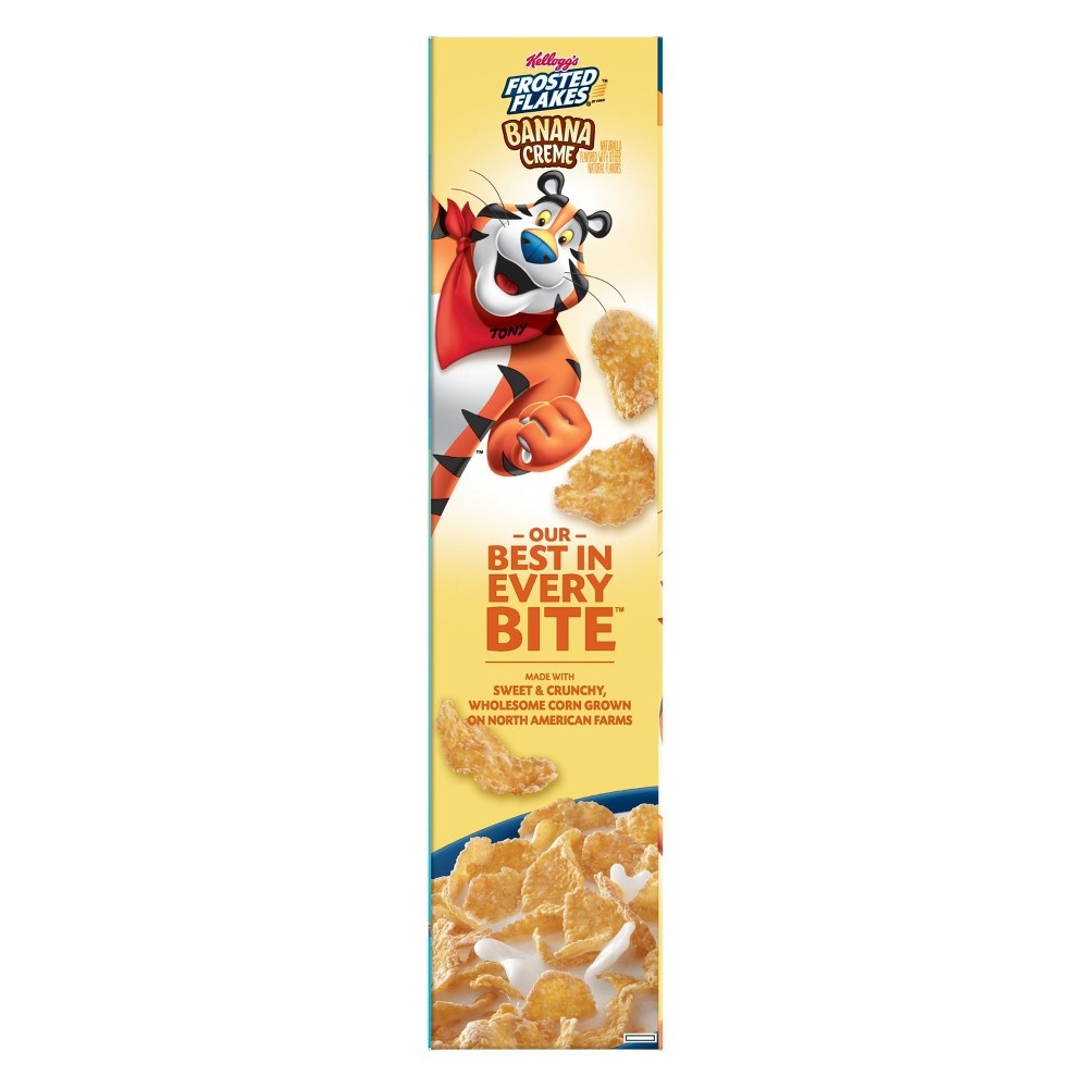 slide 2 of 5, Kellogg's Frosted Flakes Breakfast Cereal Banana Crème Family Size, 24 oz