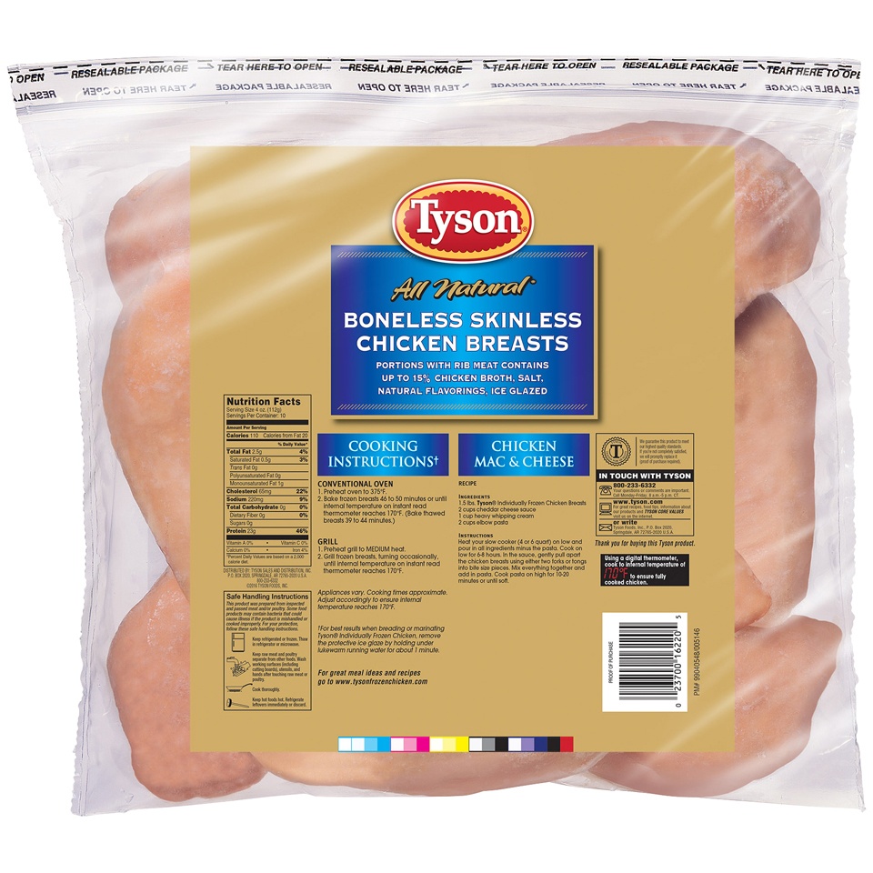 slide 2 of 2, Tyson Boneless & Skinless Chicken Breasts - Frozen - 2.5lbs, 