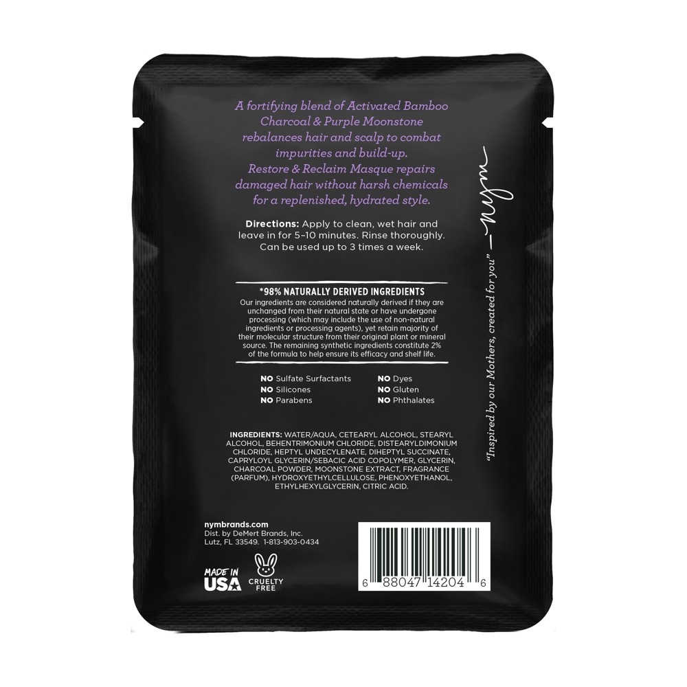 slide 2 of 2, Not Your Mother's Naturals Activated Bamboo Charcoal & Purple Moonstone Butter Masque, 1.75 fl oz