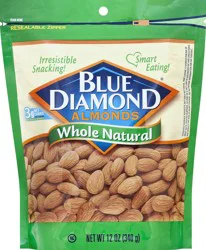 Blue Diamond Whole Natural Almonds - 12 oz