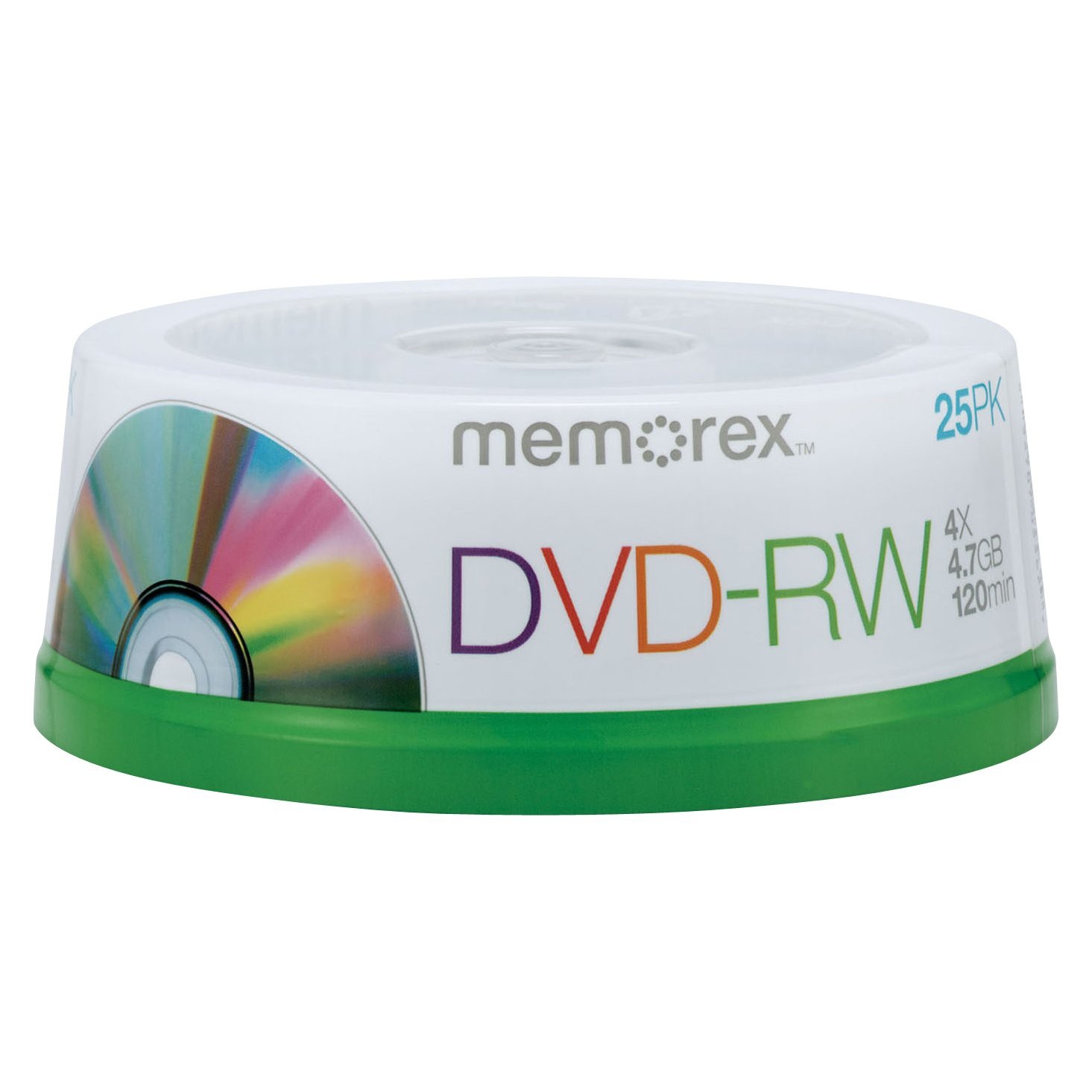 slide 1 of 1, Memorex DVD-RW Spindle Disc Pack, 25 ct