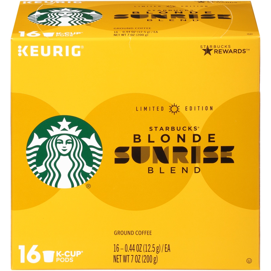 slide 1 of 7, Starbucks Sunrise Blonde Light Roast Coffee - Keurig K-Cup Pods /, 16 ct; 6.7 oz