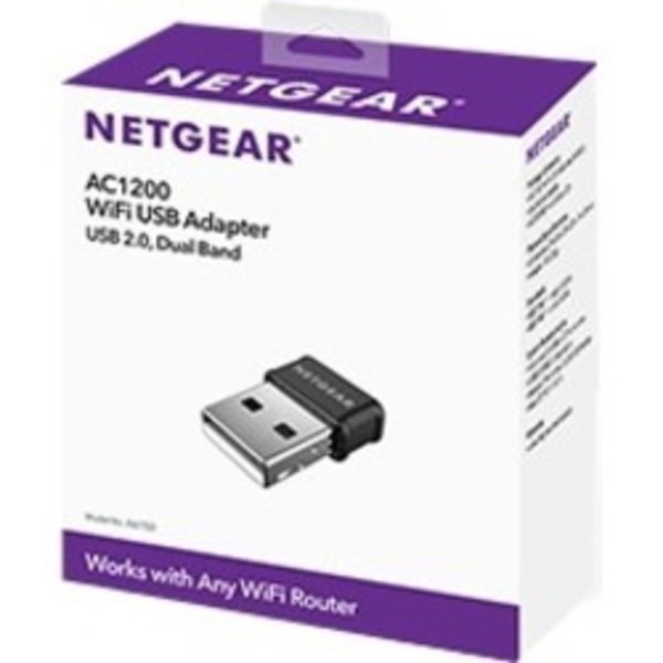 slide 2 of 3, NETGEAR Ac1200 Dual Band Wi-Fi Usb 2.0 Network Adapter, A6150-100Pas, 1 ct