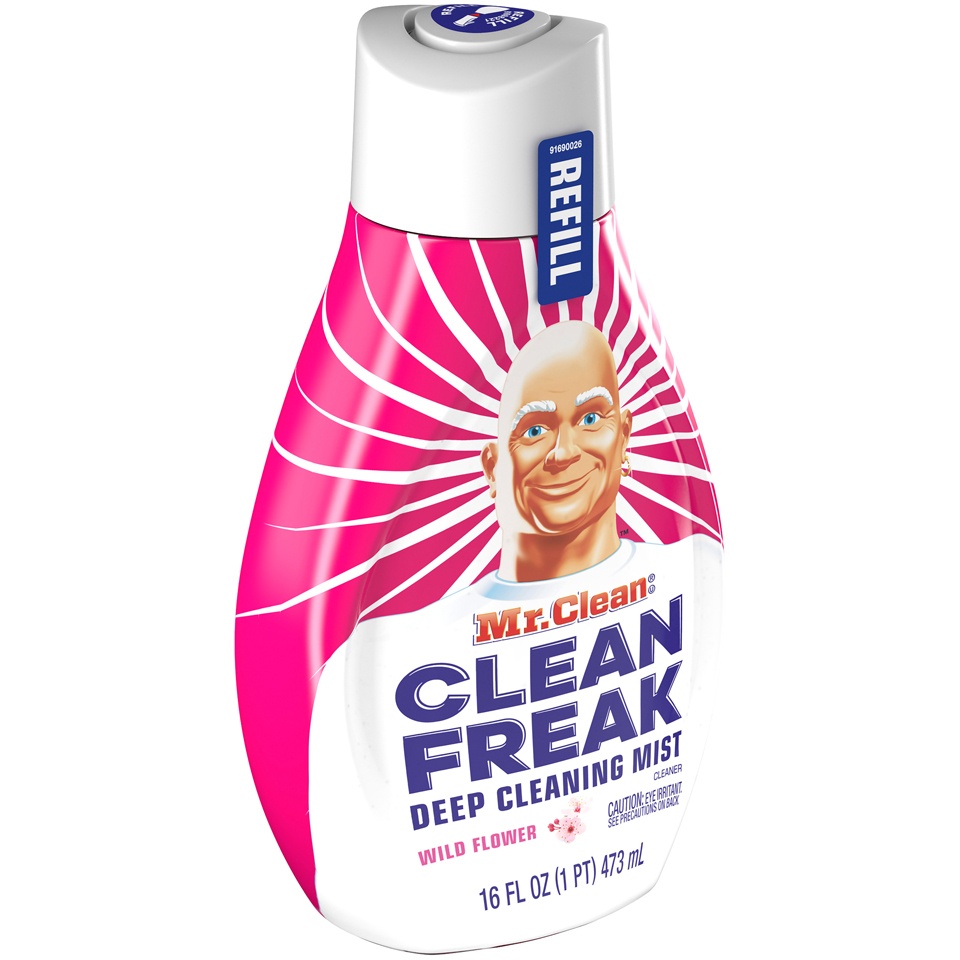 slide 2 of 2, Mr. Clean Clean Freak Deep Cleaning Mist Multi-Surface Spray Wild Flower Scent Refill, 16 fl oz