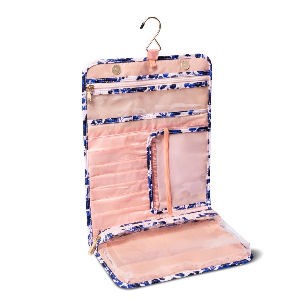 slide 2 of 3, Sonia Kashuk Hanging Organizer Valet Etched Floral Pink, 1 ct