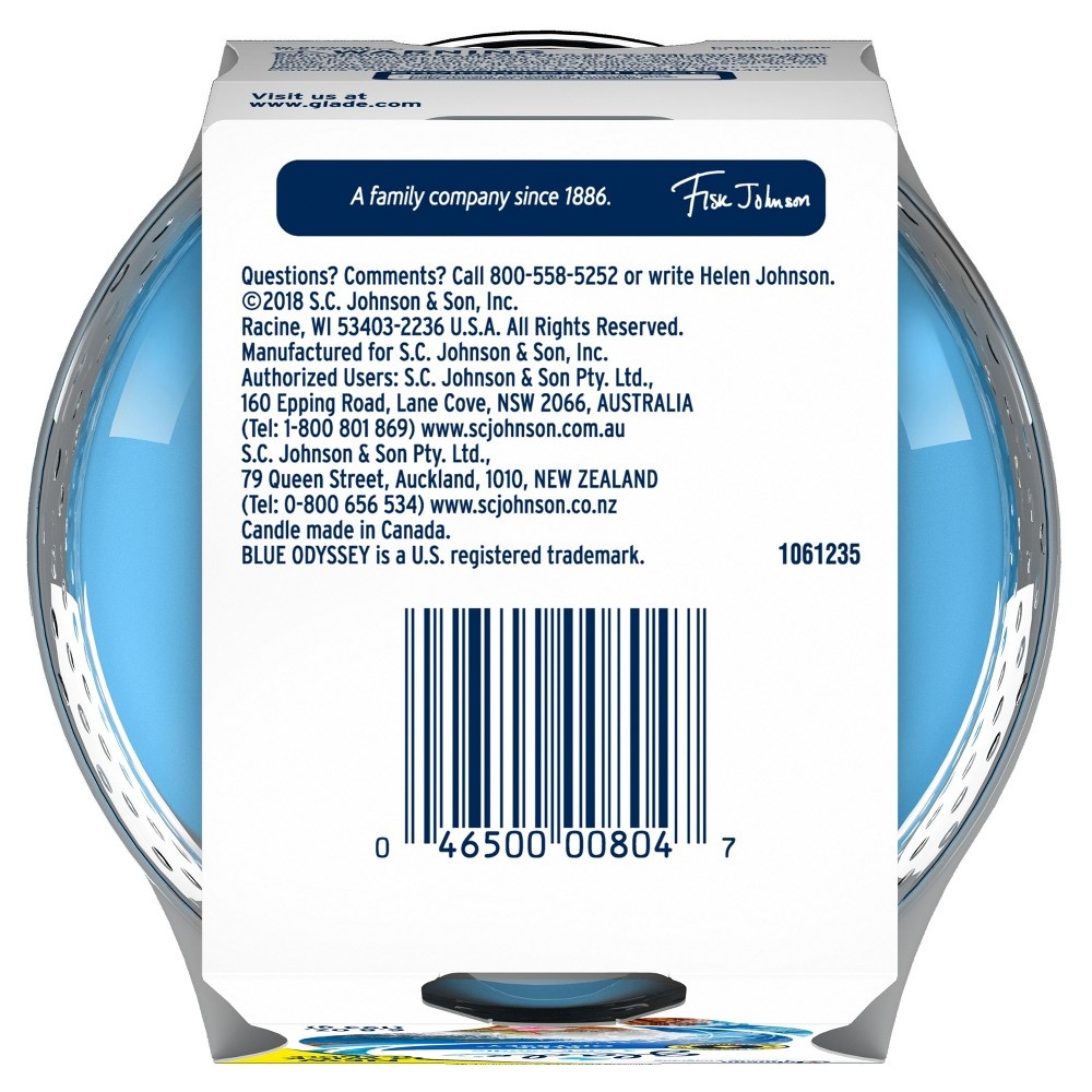 slide 5 of 6, Glade Blue Odyssey 3-Wick Candle, 6.8 oz