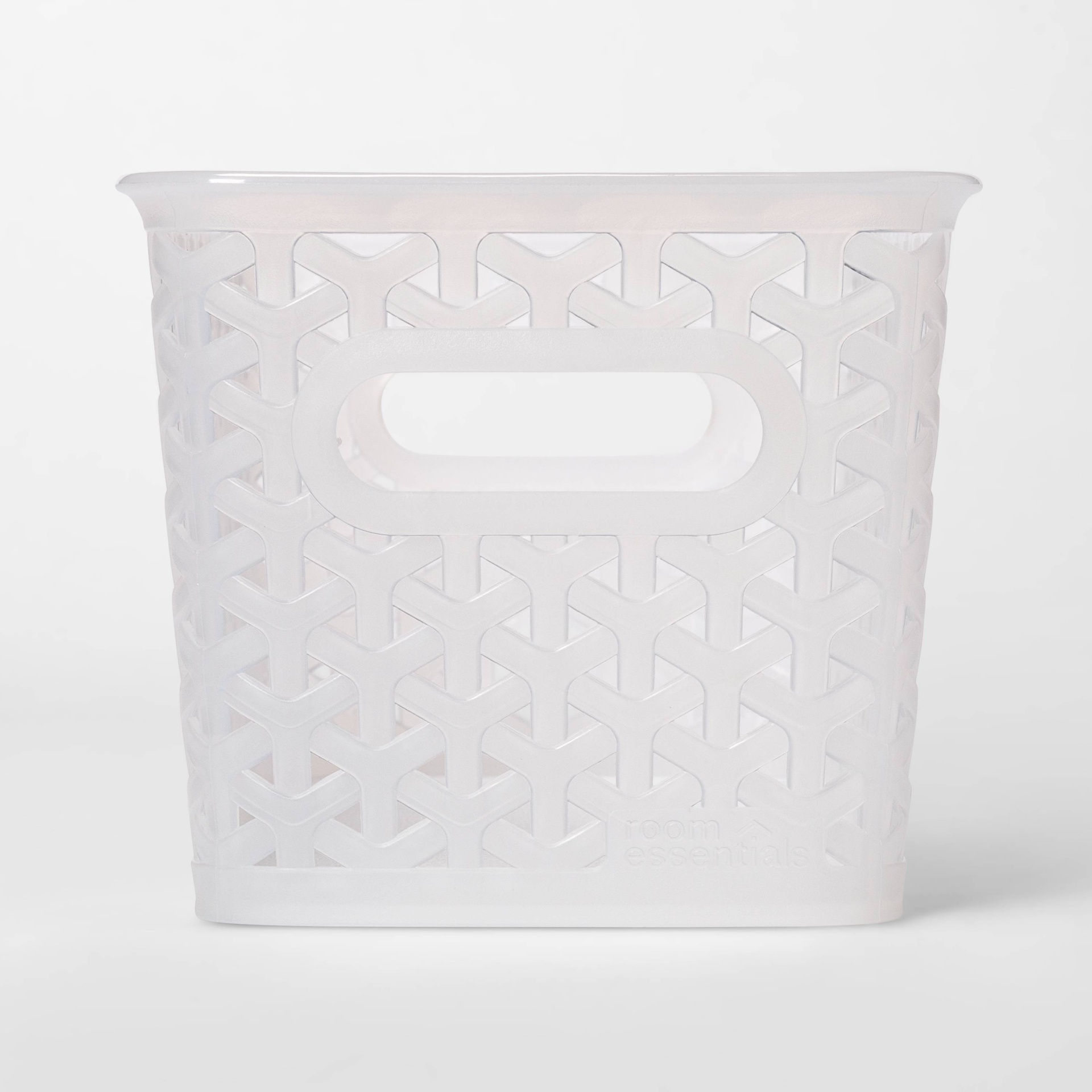 slide 1 of 3, Y-Weave Half Medium Decorative Storage Basket Translucent - Room Essentials, 1 ct