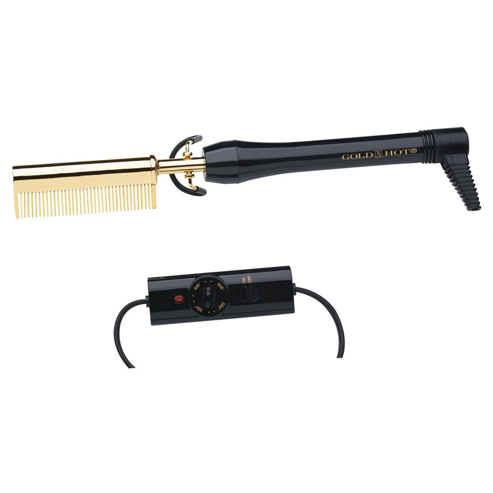 slide 3 of 7, Gold N Hot Gold-N-Hot Professional 24K Gold Pressing and Styling Comb, 1 ct